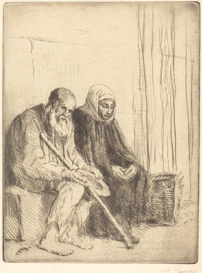 Two Beggars by Alphonse Legros