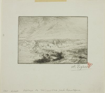 Village of Wimille, Near Boulogne by Alphonse Legros