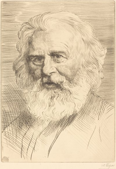 W.H. Longfellow, 1st Plate by Alphonse Legros