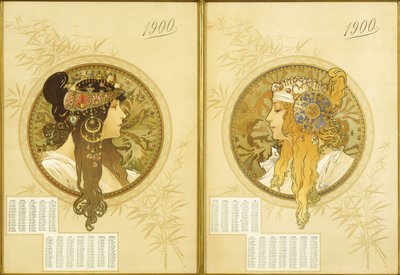 Byzantine Heads by Alphonse Mucha