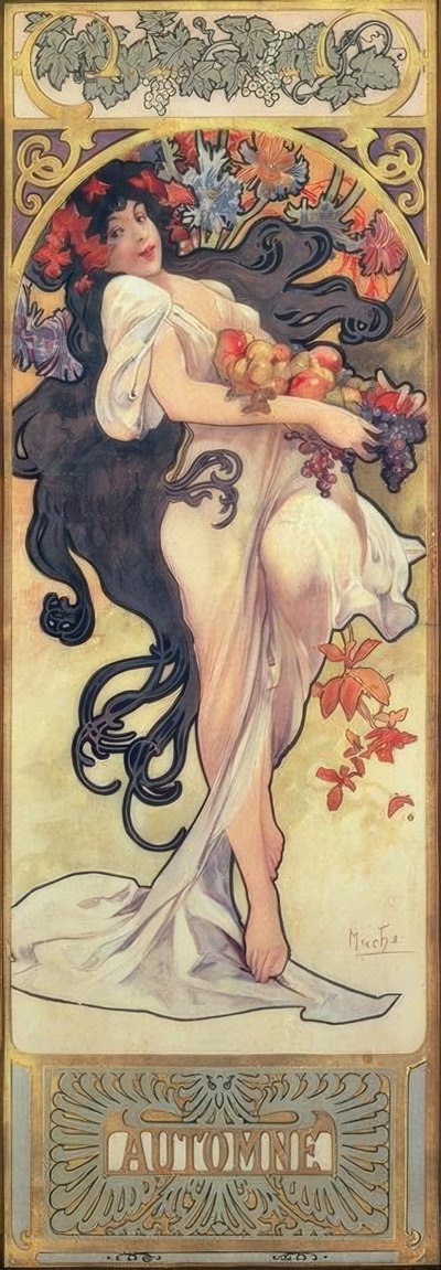 Autumn by Alphonse Mucha