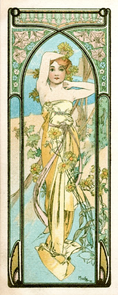 Awakening of Morning, 1899 by Alphonse Mucha