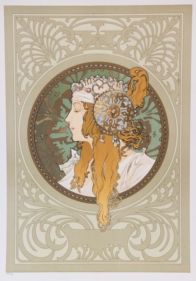 Byzantine Heads: Blonde by Alphonse Mucha