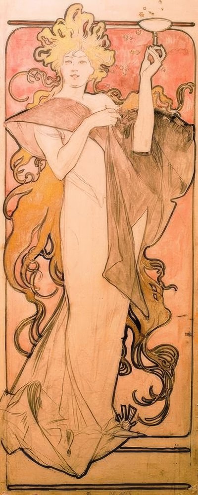 Champagne Ruinart by Alphonse Mucha