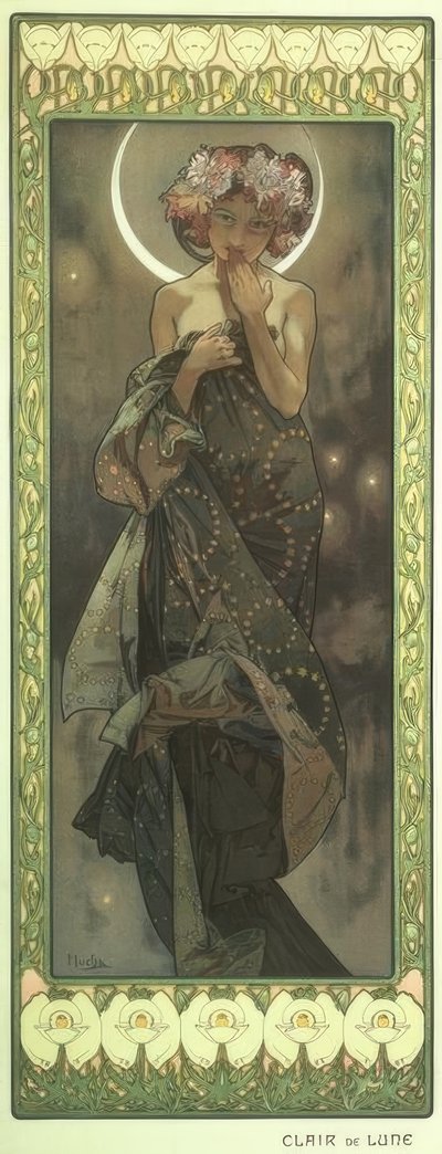 Moonlight by Alphonse Mucha