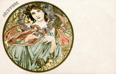 December by Alphonse Mucha