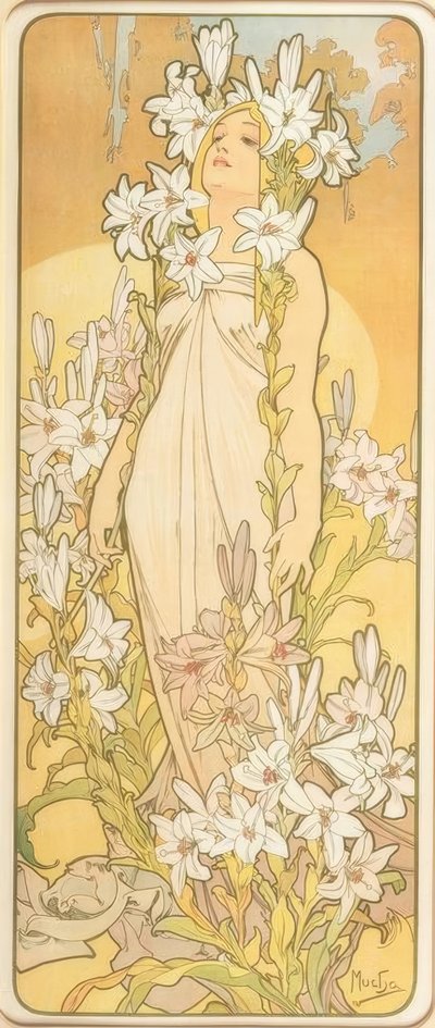 The Lily by Alphonse Mucha