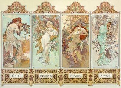 The Four Seasons by Alphonse Mucha