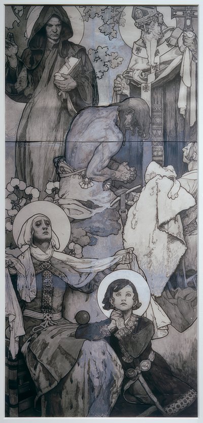 Window of St. Vitus in Prague by Alphonse Mucha