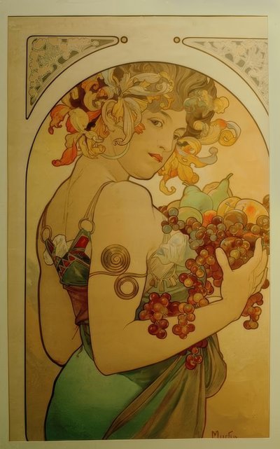 Fruits by Alphonse Mucha