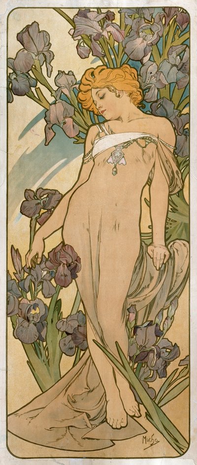 Irises, 1898 by Alphonse Mucha