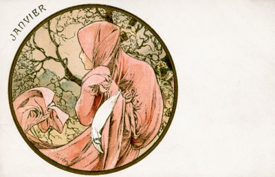 January, 1900 by Alphonse Mucha