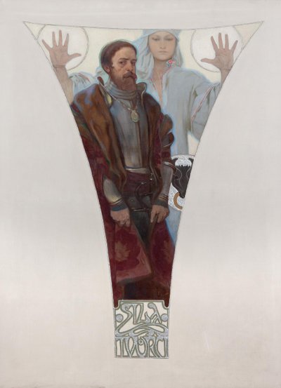 John of Pernstein, 1911 by Alphonse Mucha