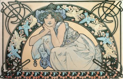 Cherry Blossom by Alphonse Mucha