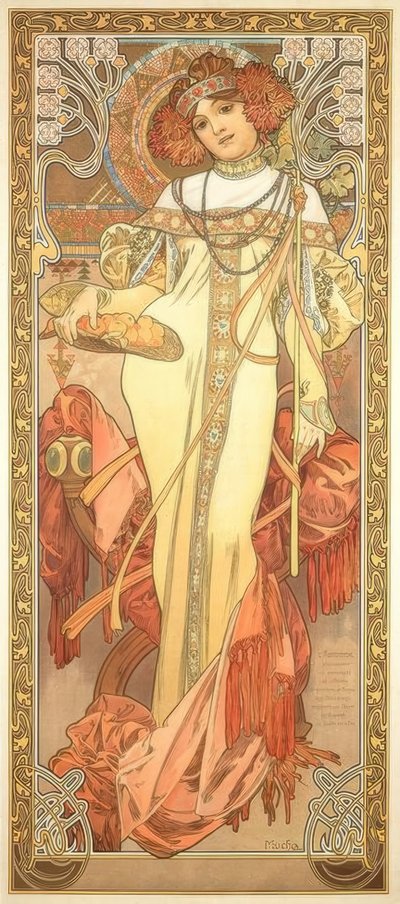 Autumn by Alphonse Mucha
