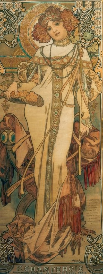 Autumn by Alphonse Mucha