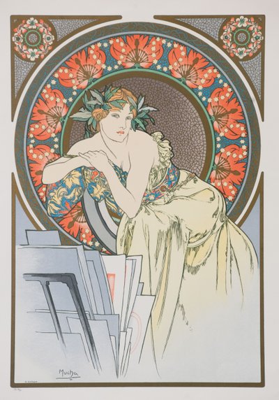The Woman with Poppies by Alphonse Mucha