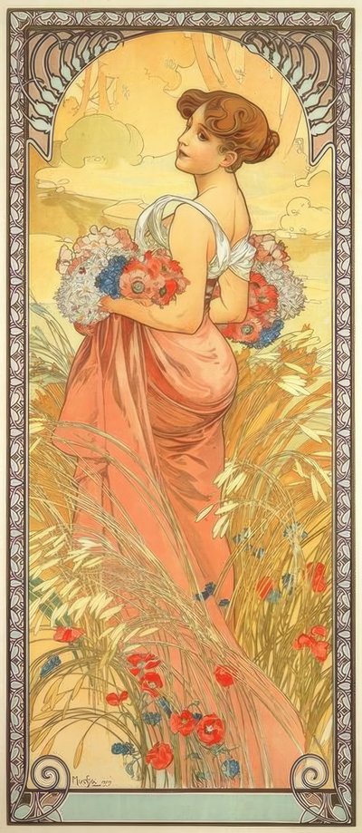 Summer by Alphonse Mucha
