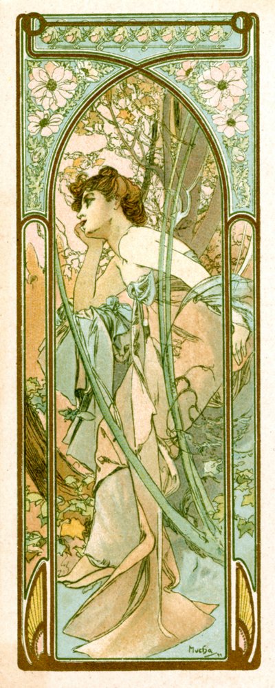 Reverie of Evening, 1899 by Alphonse Mucha