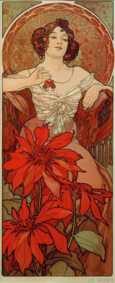 Ruby by Alphonse Mucha