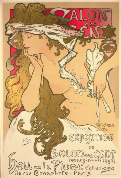 Salon of the Hundred by Alphonse Mucha