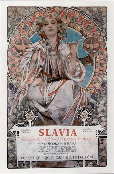 Slavia Poster, 1907 by Alphonse Mucha