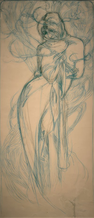 Winter by Alphonse Mucha
