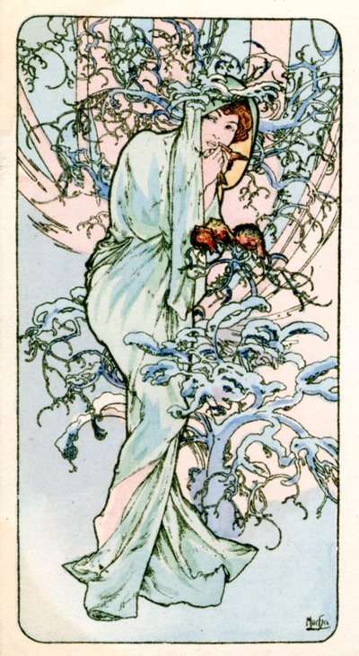 Winter, 1900 by Alphonse Mucha