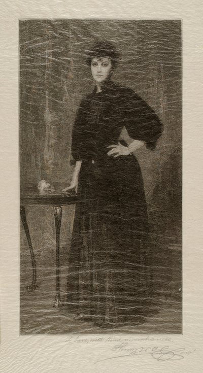 A Lady in Black by Alsace Henry Wolf