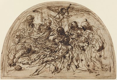 The Lamentation with Saints by Alvise dal Friso