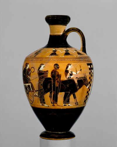 Terracotta Lekythos by Amasis Painter