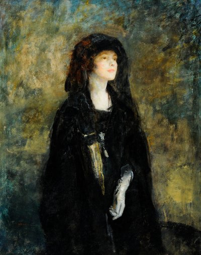 Mrs Claude Johnson in Black by Ambrose McEvoy
