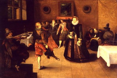 The Dance Lesson by Ambrosius II Francken or Franck