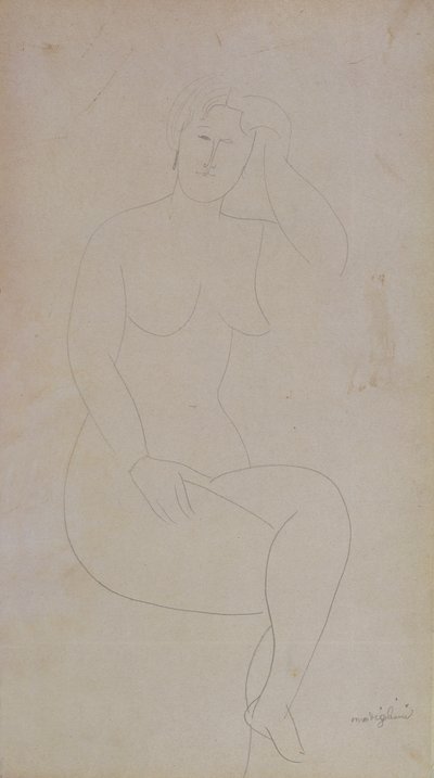 Nude Standing Girl (Legs Crossed) by Amedeo Modigliani