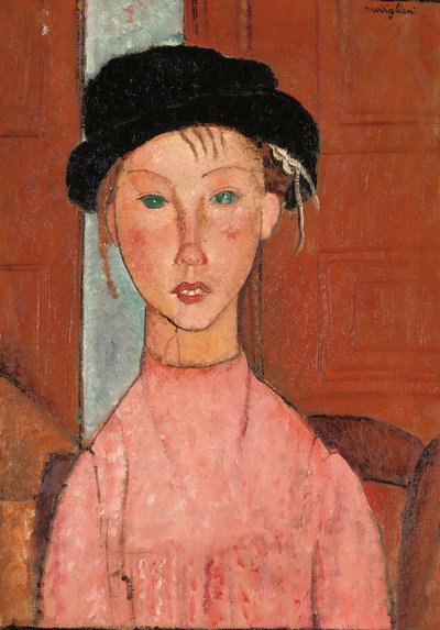 Young Girl in a Beret by Amedeo Modigliani