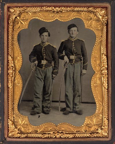 Portrait of Two Illinois Cavalrymen by American 19th Century