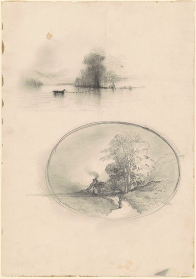 Seascape and Landscape by American 19th Century