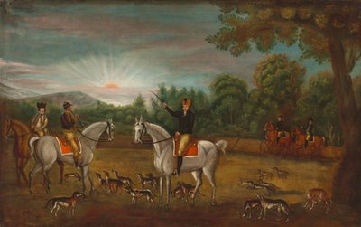 The Start of the Hunt by American 19th Century