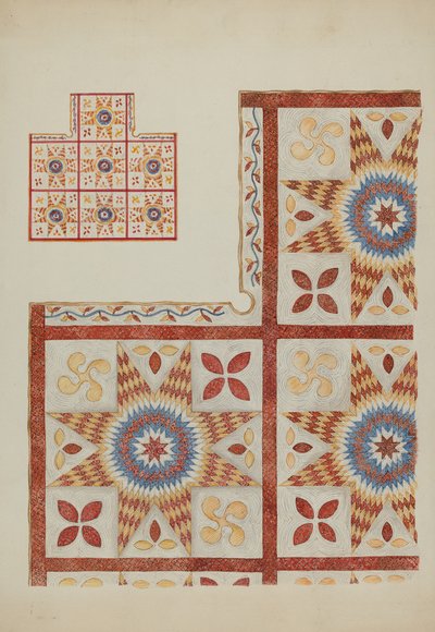 Applique Quilt by American 20th Century