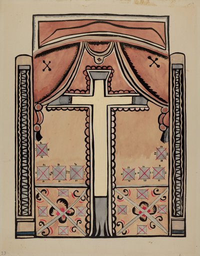 Panel - Cross and Drapes by American 20th Century