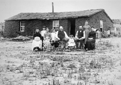 American pioneer family, c.1888 by American Photographer