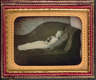 Dead Child On a Sofa by American Photographer