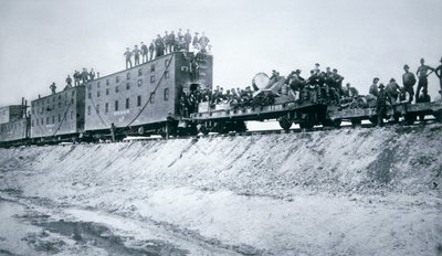 Railroad Construction Crews by American Photographer