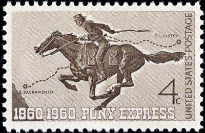 American Stamp on the Pony Express by American School