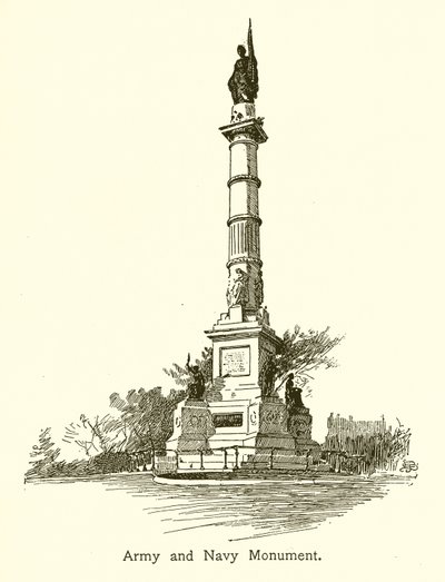 Army and Navy Monument, Boston Common by American School