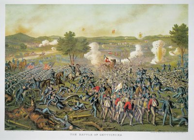 Battle of Gettysburg by American School
