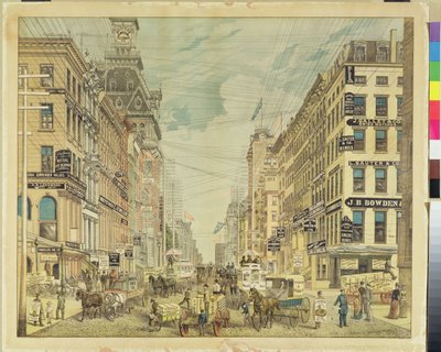 Broadway and Maiden Lane by American School