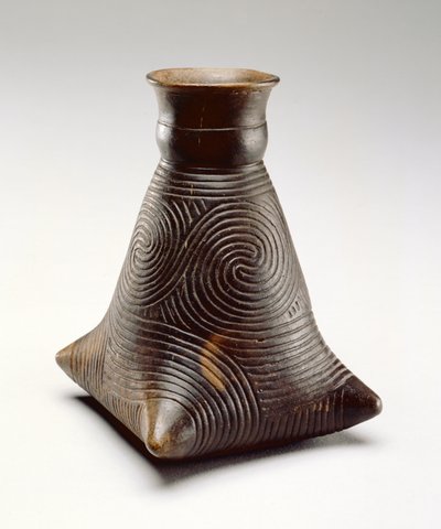 Caddo incised bottle, 1200-1500 by American School