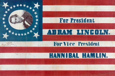 Campaign Flag for Abraham Lincoln by American School