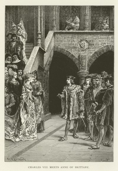 Charles VIII Meets Anne of Brittany by American School